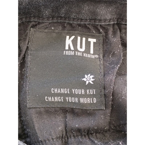 Kut From The Kloth Dark Wash Straight Leg Jeans Women Size 12 Stretch Denim - Picture 4 of 16